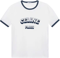 (Women) CELINE FW23 White Short Sleeve T-Shirt with Logo Print. 2X36H671Q-01MA (Women) CELINE FW23 White Short Sleeve T-Shirt with Logo Print. 2X36H671Q-01MA