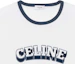 Sizing (W) CELINE FW23 Baju-T Putih Lengan Pendek dengan Cetakan Logo. 2X36H671Q-01MA