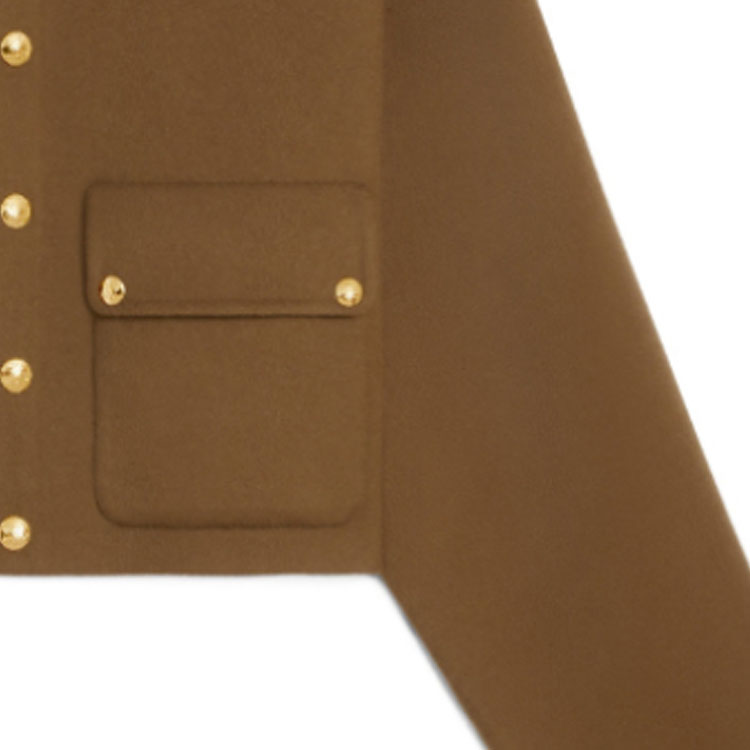 Details for (W) Celine FW23 棕色純色圓領休閒外套 2V29N393T-03TC