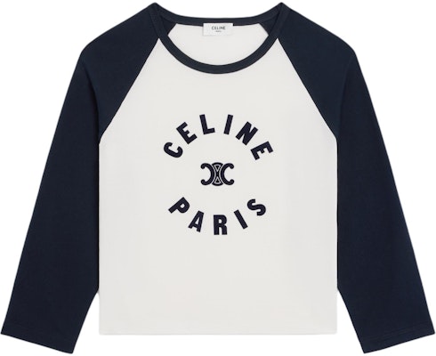 (Women) CELINE FW24 Contrast Logo Print Long Sleeve T-Shirt - Off-White. 2X89N507Z-02XM Order (Women) CELINE FW24 Contrast Logo Print Long Sleeve T-Shirt - Off-White. 2X89N507Z-02XM