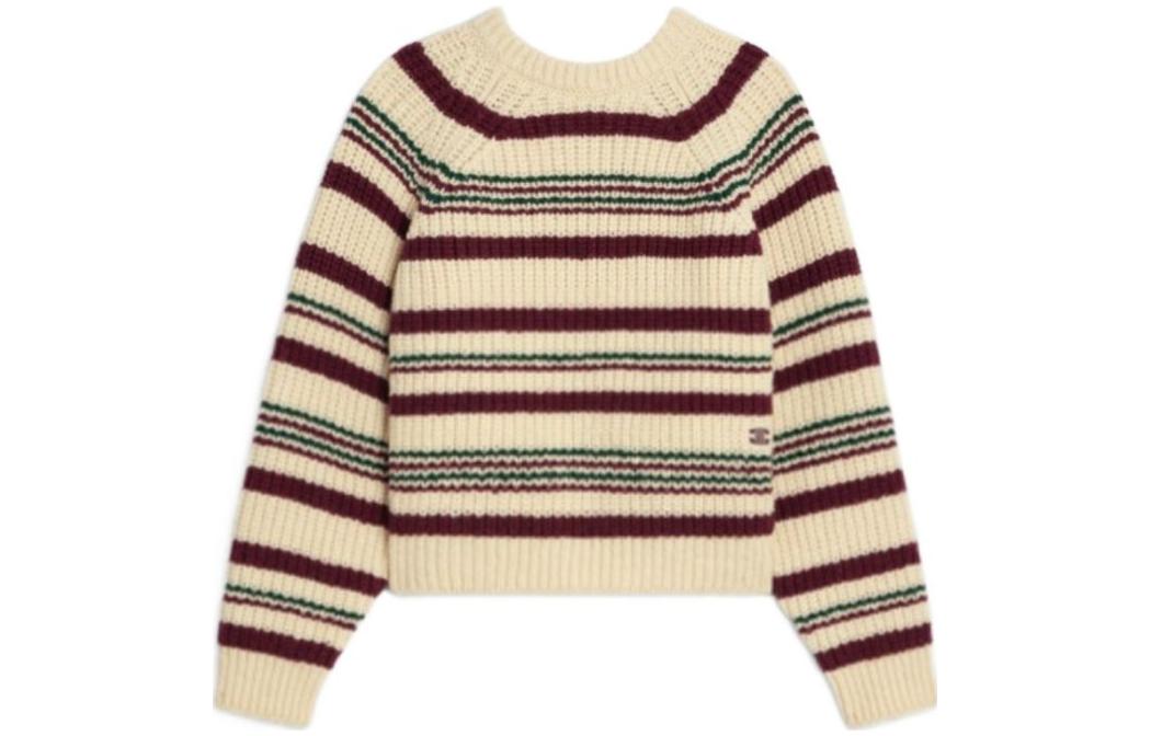 Order (W) Jersey de rayas multicolor CELINE FWF23 manga larga estilo casual. 2ADX4929V-01OW