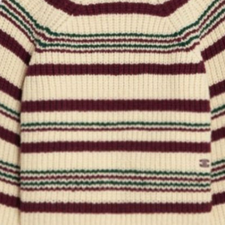 Details for (W) Jersey de rayas multicolor CELINE FWF23 manga larga estilo casual. 2ADX4929V-01OW