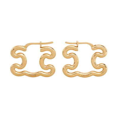 (Women) CELINE Gold Fashion Trendy Cute Casual Earrings 460HS6BRA-35OR
