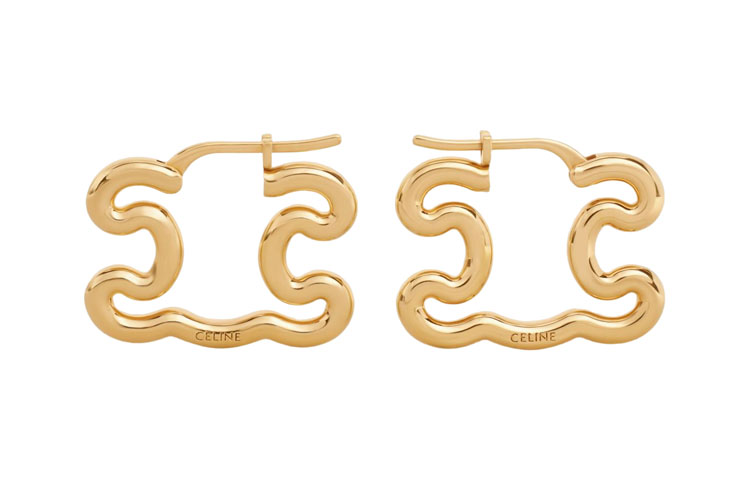 Order (Women) CELINE Gold Fashion Trendy Cute Casual  Earrings 460HS6BRA-35OR