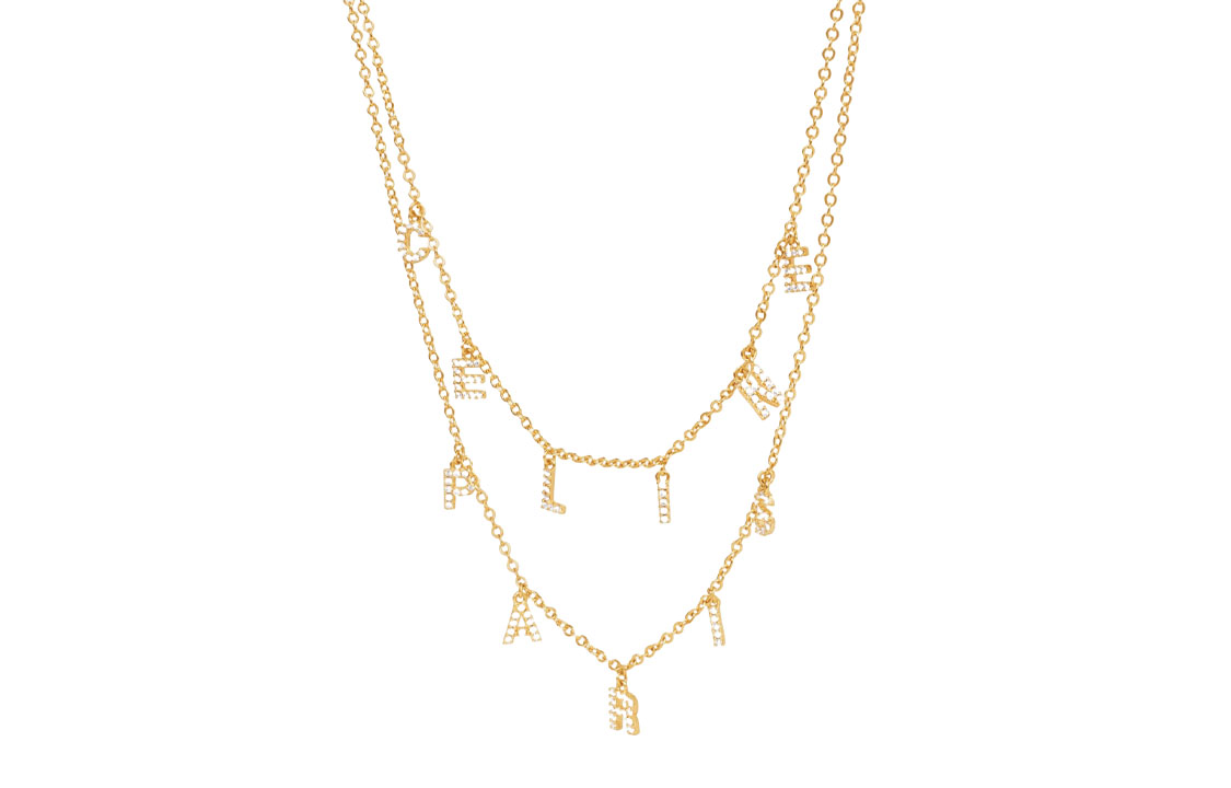 (Women) CELINE Gold Fashion Versatile Casual Necklace for Women. 46X476BZI-35OR