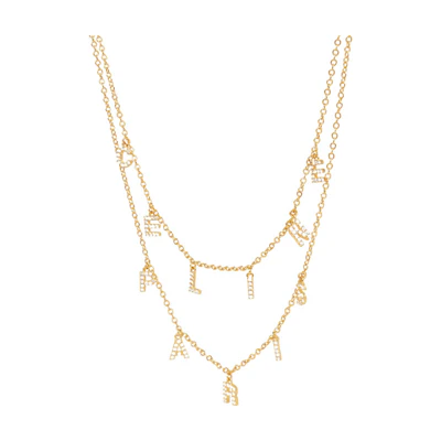 (Women) CELINE Gold Fashion Versatile Casual Necklace for Women. 46X476BZI-35OR