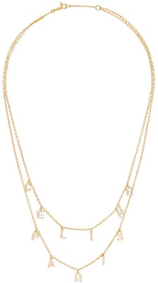 (W) CELINE 金色時尚百搭休閒項鍊女款 46X476BZI-35OR Lookbook (W) CELINE 金色時尚百搭休閒項鍊女款 46X476BZI-35OR