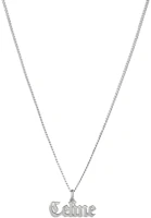 Shop (W) CELINE 哥德風925純銀項鍊女款 - 銠金屬表面処理。 46Z306SIL-36SI