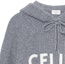 Details for (Women) CELINE Grey Short Wool Hoodie with Logo Print. 2A36T423P-09GM