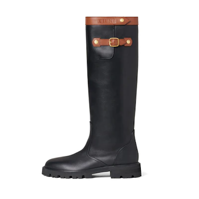 (W) CELINE High-Top Boot 'Black Leather'