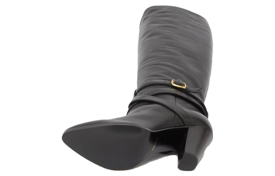 Shop (W) 셀린느 블랙 레더 하이탑 부츠 354113891C.38NO