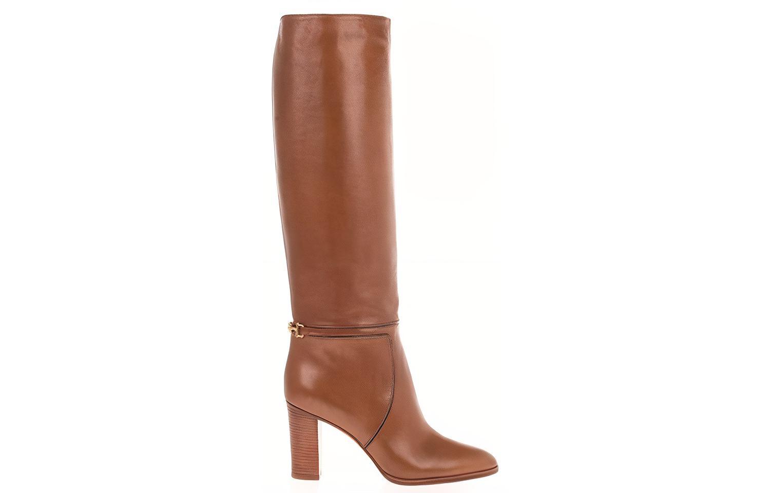 Order (W) CELINE Sepatu Boot Tinggi 'Kulit Coklat' 339943190C.04DB