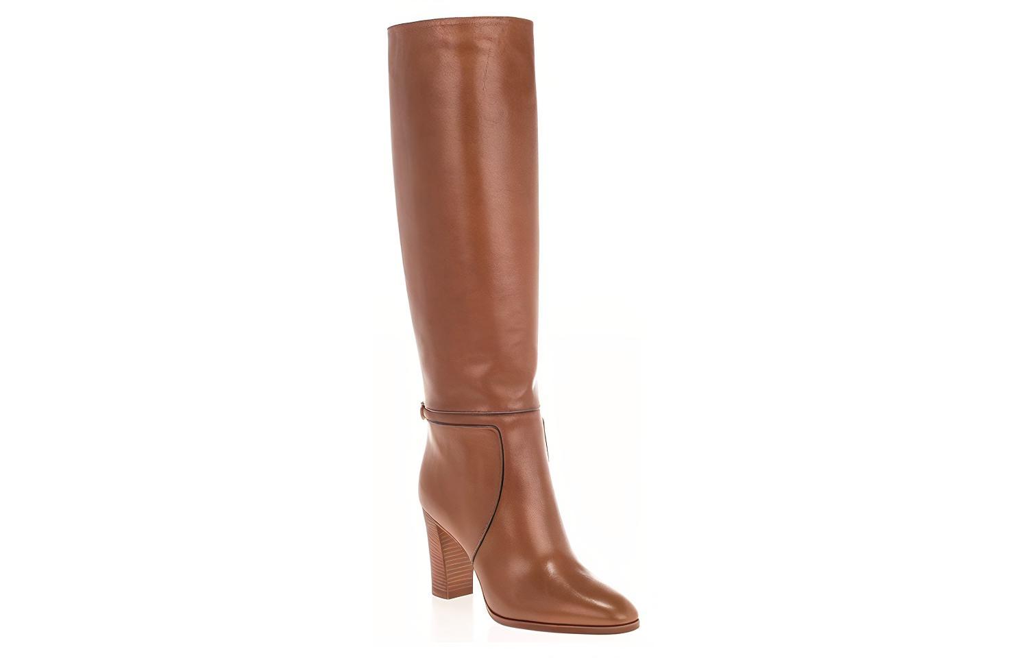 Lookbook (W) CELINE Sepatu Boot Tinggi 'Kulit Coklat' 339943190C.04DB