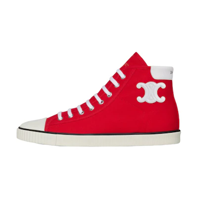 (W) CELINE High-Top Lace-Up Sneaker 'Bright Red'