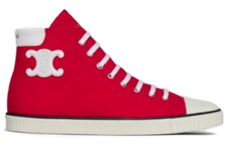 (W) CELINE High-Top Lace-Up Sneaker 'Bright Red' 圖 2