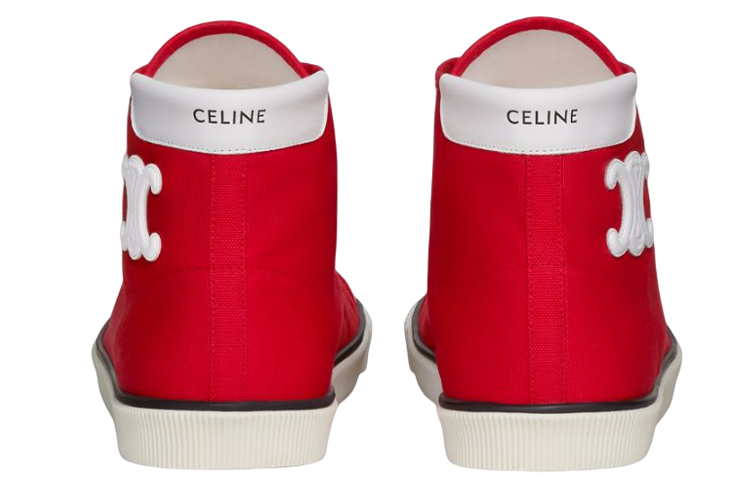 (W) CELINE High-Top Lace-Up Sneaker 'Bright Red' 圖 5