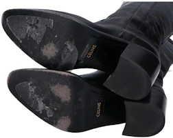 Shop (W) CELINE 高帮懒人鞋 '黑色皮革时尚' 349123492C.38NO