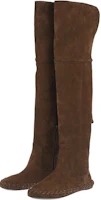 Lookbook (W) CELINE Kasut Tinggi Tanpa Tali 'Coklat Suede' 342253118C.19DK