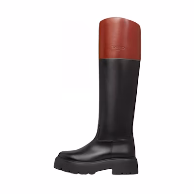 (W) CELINE High-Top Slip-On Boots 'Black Brown'