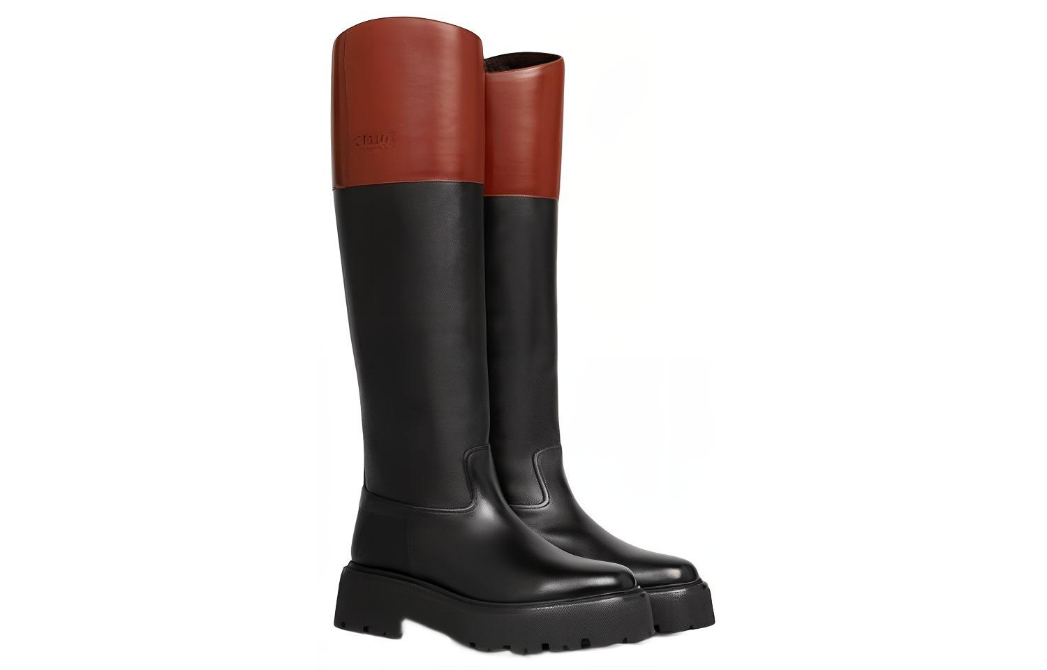 Order (W) CELINE Hoge Slip-On Laarzen ''Zwart Bruin'' 351443755C.38NM