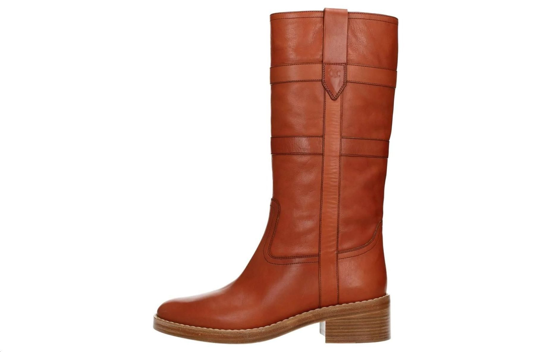 (Women) CELINE High-Top Sneaker 'Brown Leather' 343913190C.18NC