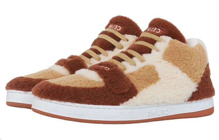 Lookbook (W) Zapatillas Altas CELINE 'Lana Marrón Roja' 350883735C.19ED