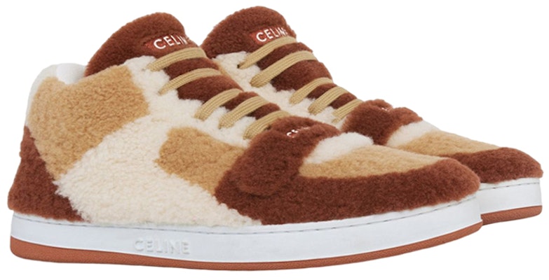(Women) CELINE High-Top Sneaker 'Red Brown Wool' 350883735C.19ED Shop (Women) CELINE High-Top Sneaker 'Red Brown Wool' 350883735C.19ED