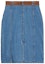 Lookbook (Women) CELINE High-Waist Denim Skirt Blue FW21 Collection. 2S115459N-07UO