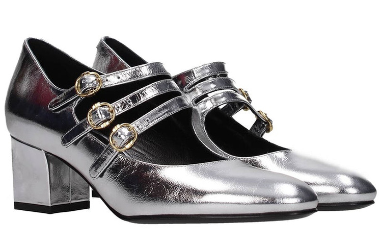 (W) CELINE High Heel 'Silver Leather' 圖 2