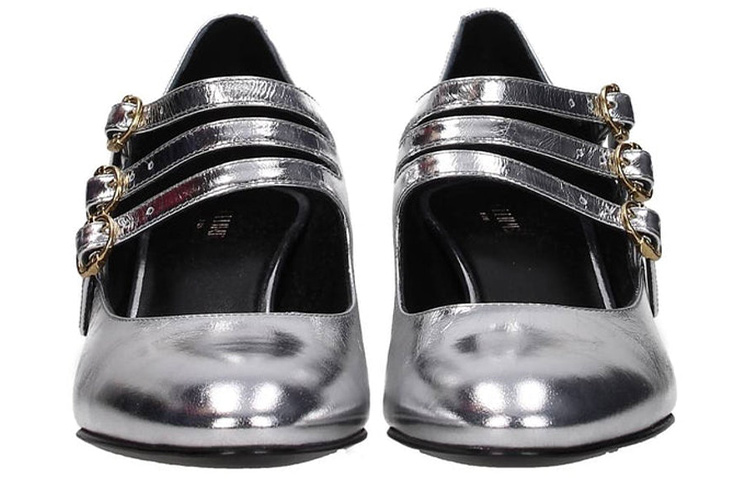 (W) CELINE High Heel 'Silver Leather' 圖 3