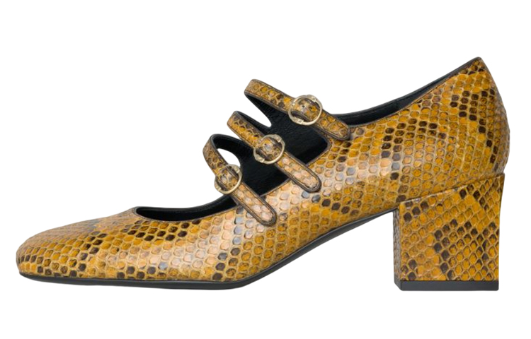 (W) CELINE High Heel Buckle 'Brown Leather'