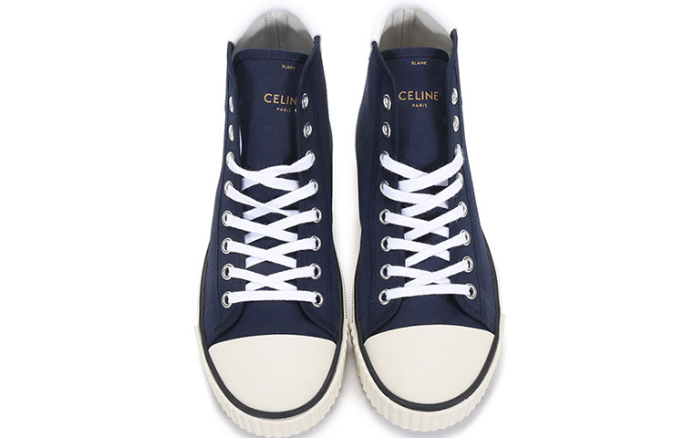 (W) CELINE High-Top Canvas 'Navy' 圖 4