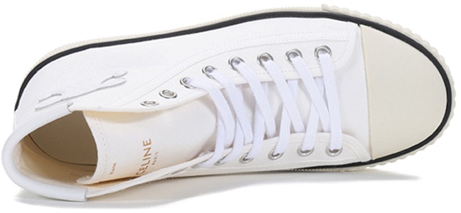 (W) CELINE 高帮系带帆布运动鞋 '米色' 343202006C.01OW Purchase (W) CELINE 高帮系带帆布运动鞋 '米色' 343202006C.01OW