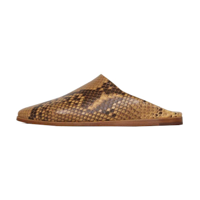 (W) CELINE Jacno Mule 'Glossy Snakeskin Yellow'