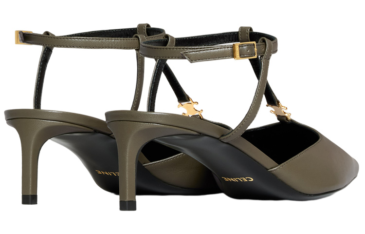 Shop (W) CELINE Kitten 'Stiletto Hijau Gelap' 352193010C.31DO