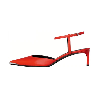 (W) CELINE Kitten Heel Sandal 'Red Leather Fashion'