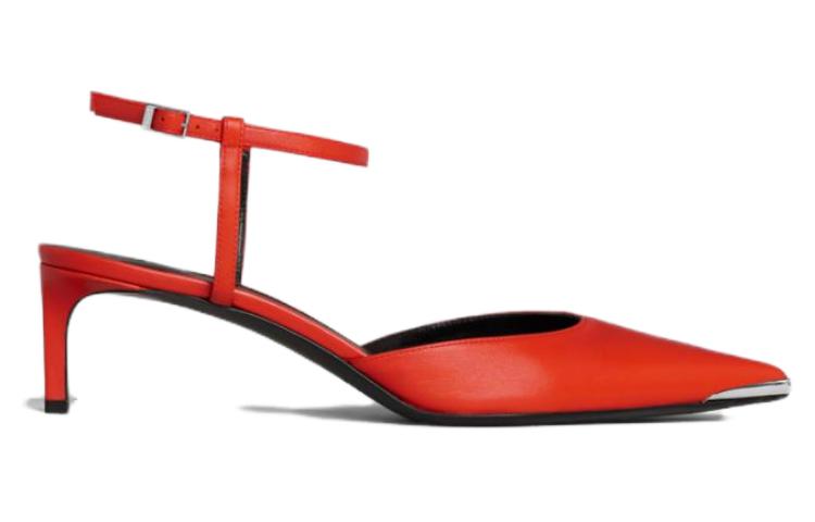 Order (W) CELINE Kasut Tumit Kucing 'Fesyen Kulit Merah' 347853010C.20BI