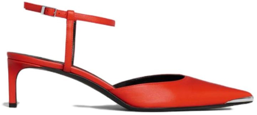 (Women) CELINE Kitten Heel Sandal 'Red Leather Fashion' 347853010C.20BI Order (Women) CELINE Kitten Heel Sandal 'Red Leather Fashion' 347853010C.20BI