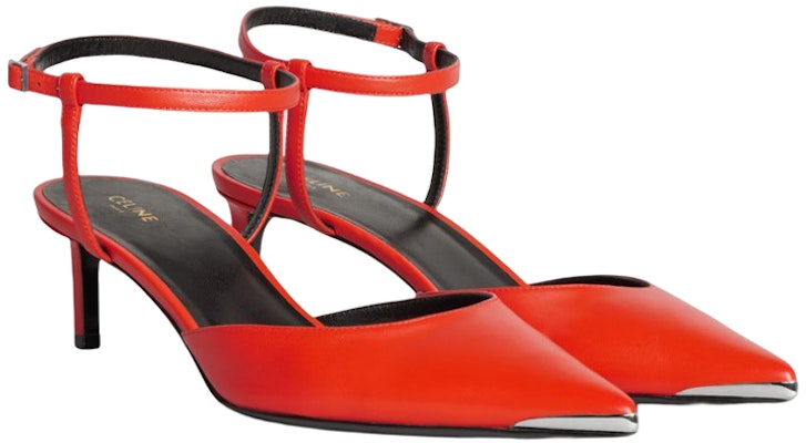 (Women) CELINE Kitten Heel Sandal 'Red Leather Fashion' 347853010C.20BI Lookbook (Women) CELINE Kitten Heel Sandal 'Red Leather Fashion' 347853010C.20BI