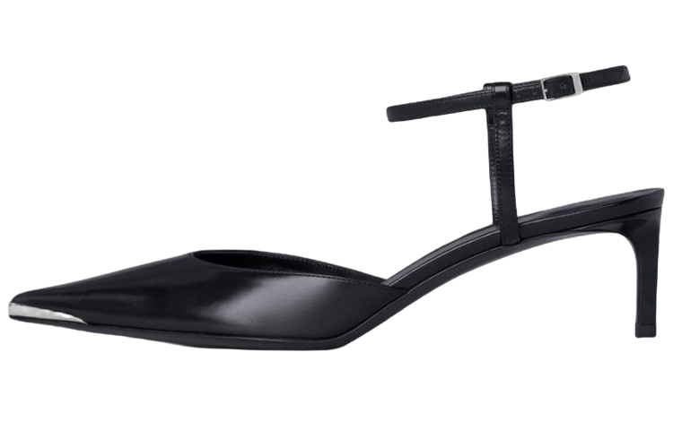 (W) CELINE Kitten High Heel Sandals 'Black Leather'