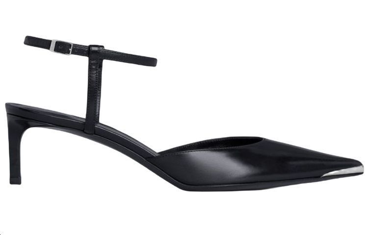 (W) CELINE Kitten High Heel Sandals 'Black Leather' 圖 2
