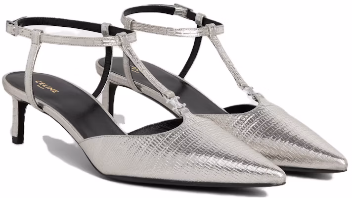 (Women) CELINE Kitten Triomphe T-Bar 'Silver' 352193304C.36PN Lookbook (Women) CELINE Kitten Triomphe T-Bar 'Silver' 352193304C.36PN