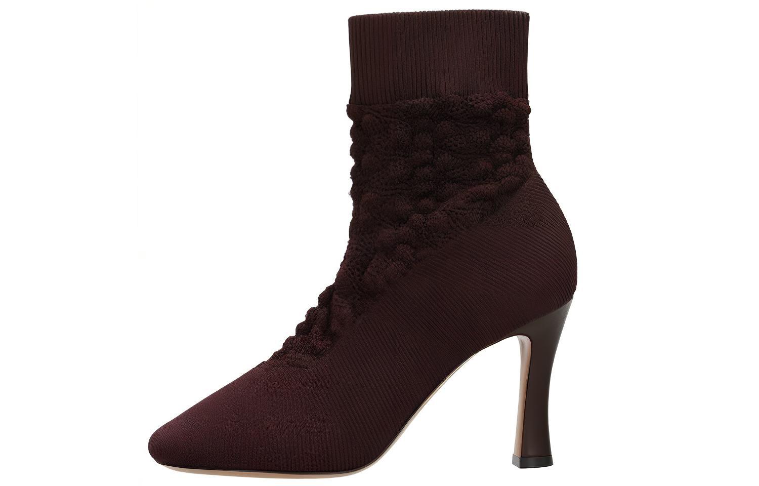 (W) CELINE Knit Ankle Boot 'Purple'