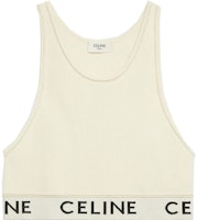 (Women) CELINE Knit Sports Tank Top with Logo - Off-White. 2A68L372N-01OW (Women) CELINE Knit Sports Tank Top with Logo - Off-White. 2A68L372N-01OW