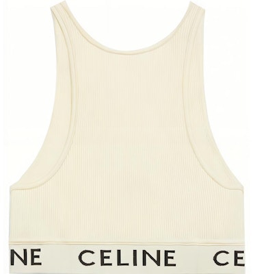 (W) 셀린 로고 니트 스포츠 탱크탑 - 오프 화이트. 2A68L372N-01OW Lookbook (W) 셀린 로고 니트 스포츠 탱크탑 - 오프 화이트. 2A68L372N-01OW