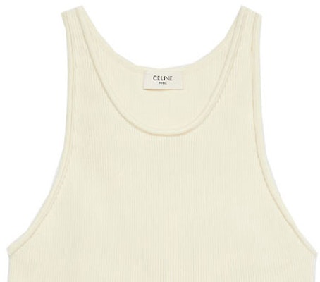 (W) 셀린 로고 니트 스포츠 탱크탑 - 오프 화이트. 2A68L372N-01OW Shop (W) 셀린 로고 니트 스포츠 탱크탑 - 오프 화이트. 2A68L372N-01OW