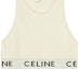 Purchase (W) 셀린 로고 니트 스포츠 탱크탑 - 오프 화이트. 2A68L372N-01OW