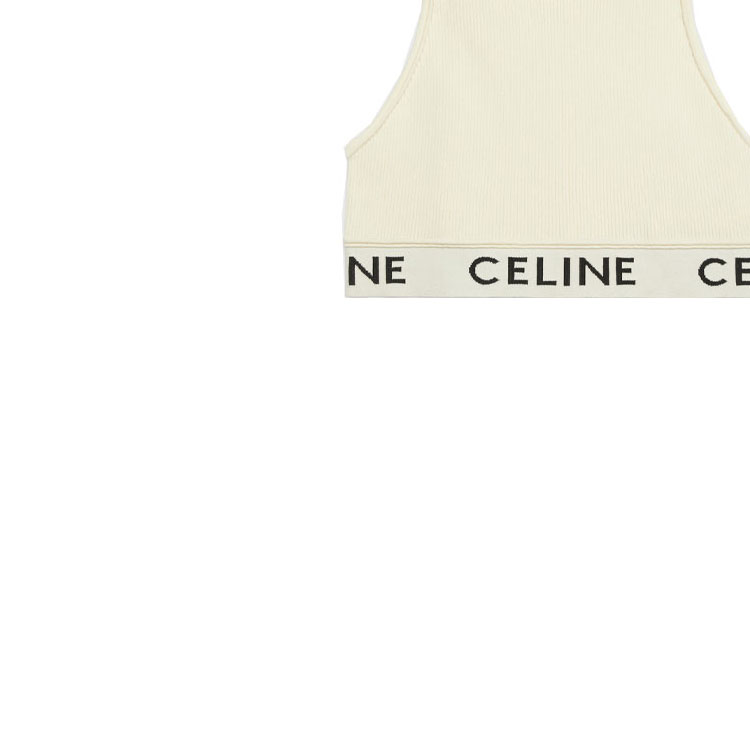 Details for (W) 셀린 로고 니트 스포츠 탱크탑 - 오프 화이트. 2A68L372N-01OW