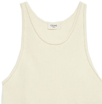 (W) 셀린 로고 니트 스포츠 탱크탑 - 오프 화이트. 2A68L372N-01OW Sizing (W) 셀린 로고 니트 스포츠 탱크탑 - 오프 화이트. 2A68L372N-01OW