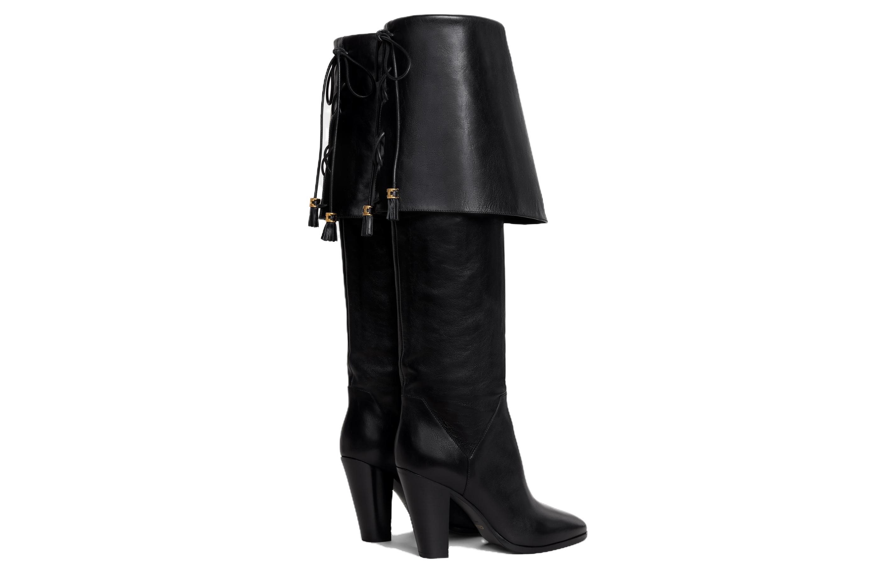 Shop (Women) CELINE La Mousquetaire 'Black Calfskin' 355443891C.38NO